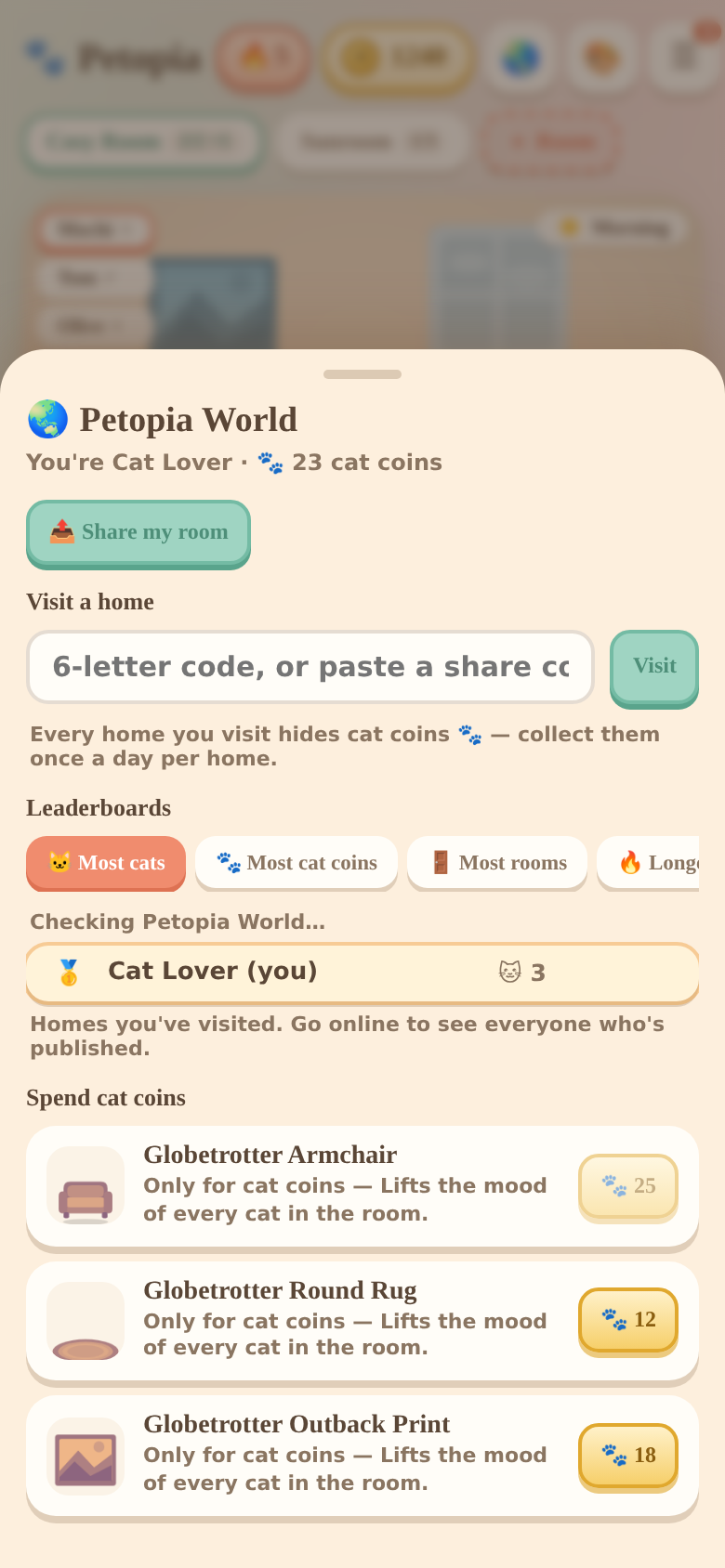 Petopia World leaderboards